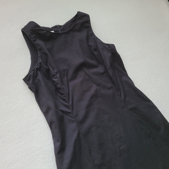 Y2K Sleeveless Cotton Stretch Dress EUC | Ladies 12 Black Jones New York - Picture 10 of 14